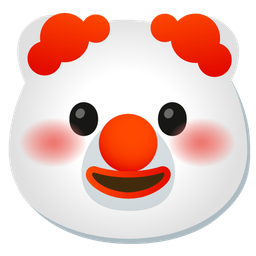 clown face and bear