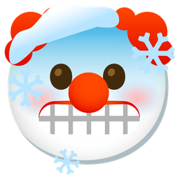 clown face and cold face
