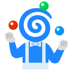 clown face and cyclone