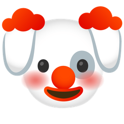 clown face and dog face