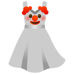 clown face and dress