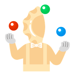 clown face and dumpling