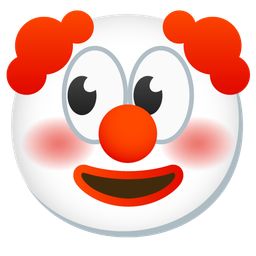 clown face and eyes