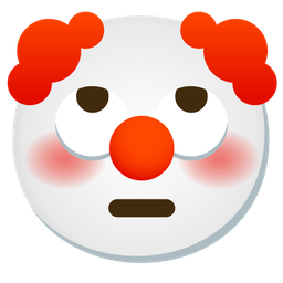 clown face and face with rolling eyes