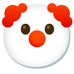 clown face and face without mouth