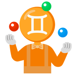 clown face and Gemini