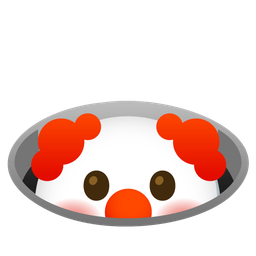 clown face and hole