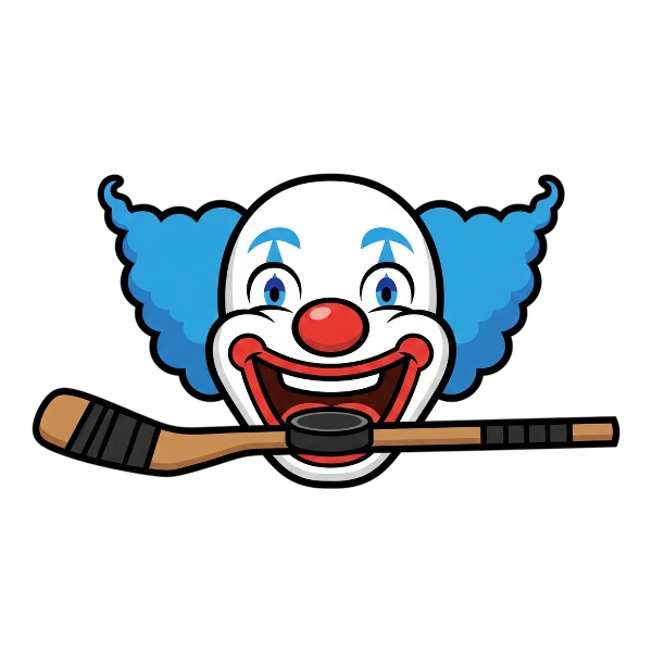 Clown face and Ice hockey