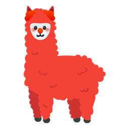 clown face and llama