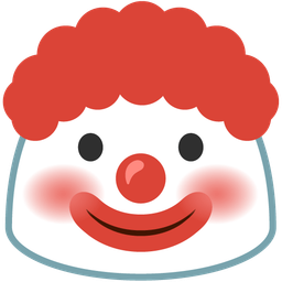 clown face and magic wand