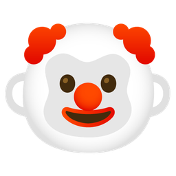 clown face and monkey face