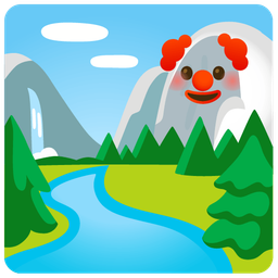 clown face and national park