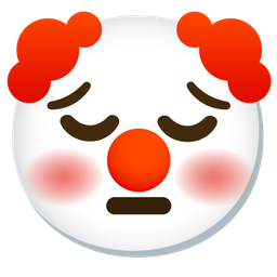 clown face and pensive face