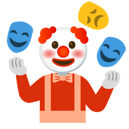 clown face and performing arts