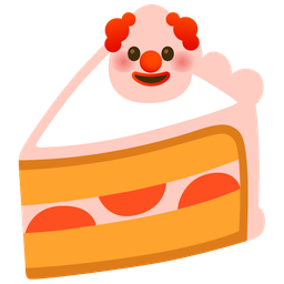 clown face and shortcake