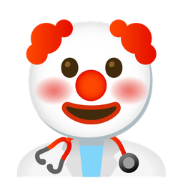 clown face and stethoscope