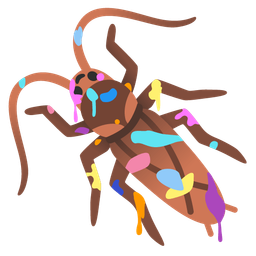 cockroach and artist palette