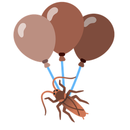 cockroach and balloon