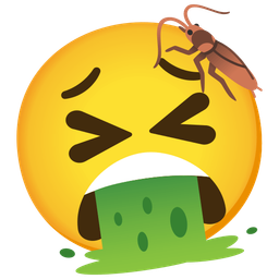 cockroach and face vomiting