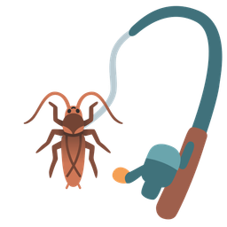 cockroach and fishing pole