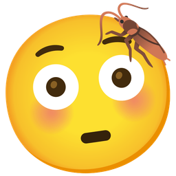 cockroach and flushed face