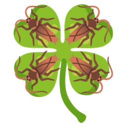 cockroach and four leaf clover