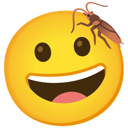 Cockroach and Grinning face