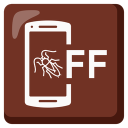 cockroach and mobile phone off