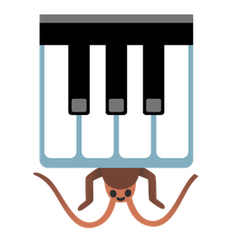 cockroach and musical keyboard