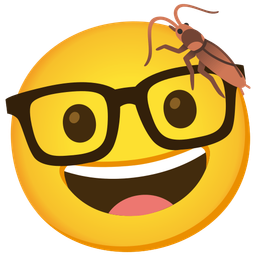 cockroach and nerd face