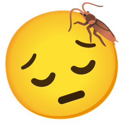 cockroach and pensive face