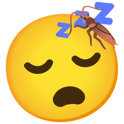 cockroach and sleeping face