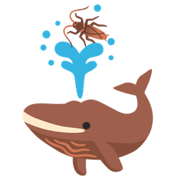 cockroach and spouting whale