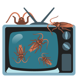 cockroach and television