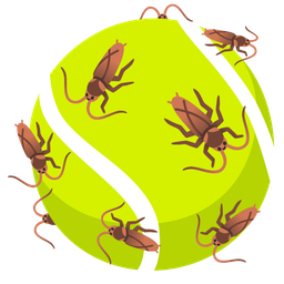 cockroach and tennis