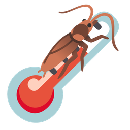 cockroach and thermometer