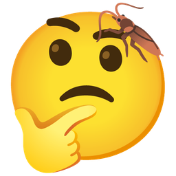 cockroach and thinking face