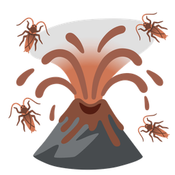 cockroach and volcano