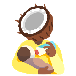 coconut and baby bottle