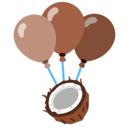coconut and balloon