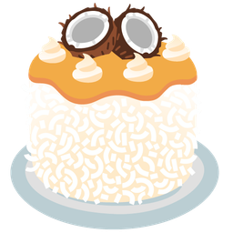 coconut and birthday cake