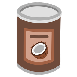 coconut and canned food