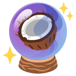 coconut and crystal ball
