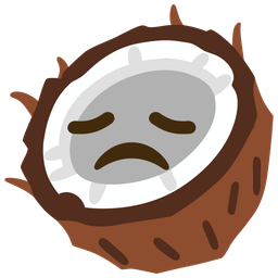 coconut and disappointed face