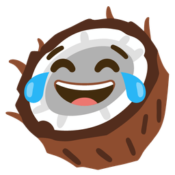 Coconut and Face with tears of joy