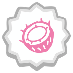 coconut and fish cake with swirl