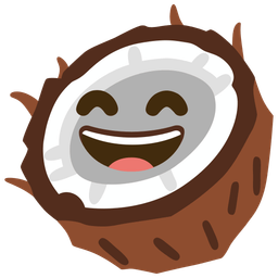 Coconut and Grinning face with smiling eyes