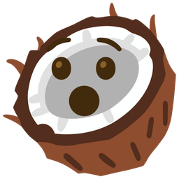 coconut and hushed face