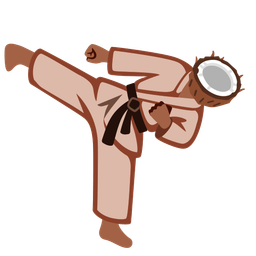coconut and martial arts uniform