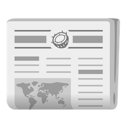 coconut and newspaper